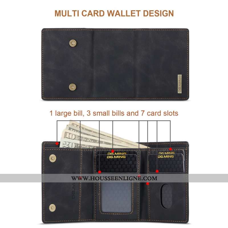 Coque iPhone 17 Pro Max Portefeuille Détachable DG.MING