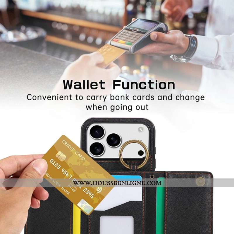 Coque iPhone 17 Pro Max Portefeuille et Bandoulière