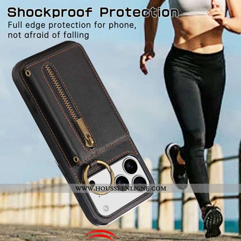 Coque iPhone 17 Pro Max Portefeuille et Bandoulière