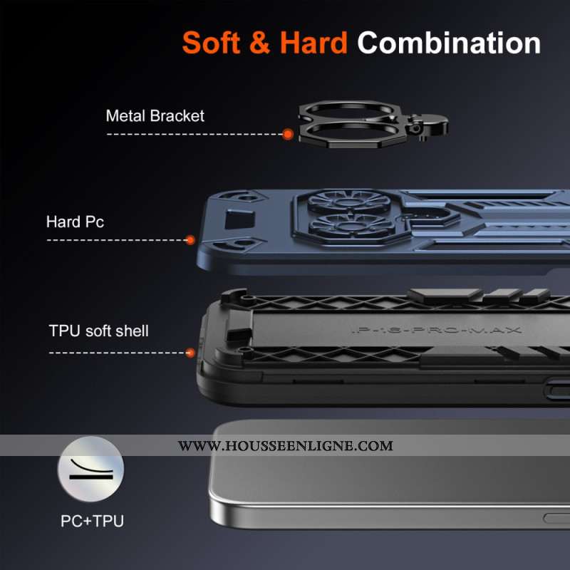 Coque iPhone 17 Pro Max Support-Anneau et Béquille
