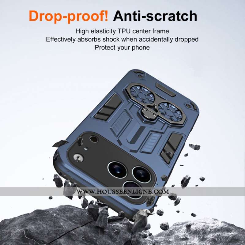 Coque iPhone 17 Pro Max Support-Anneau et Béquille