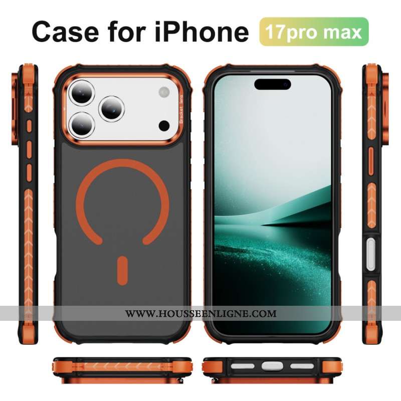 Coque iPhone 17 Pro Max Support pour Objectif Compatible MagSafe Noire