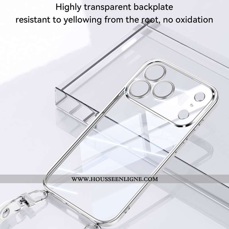 Coque iPhone 17 Pro Max Transparente à Lanière