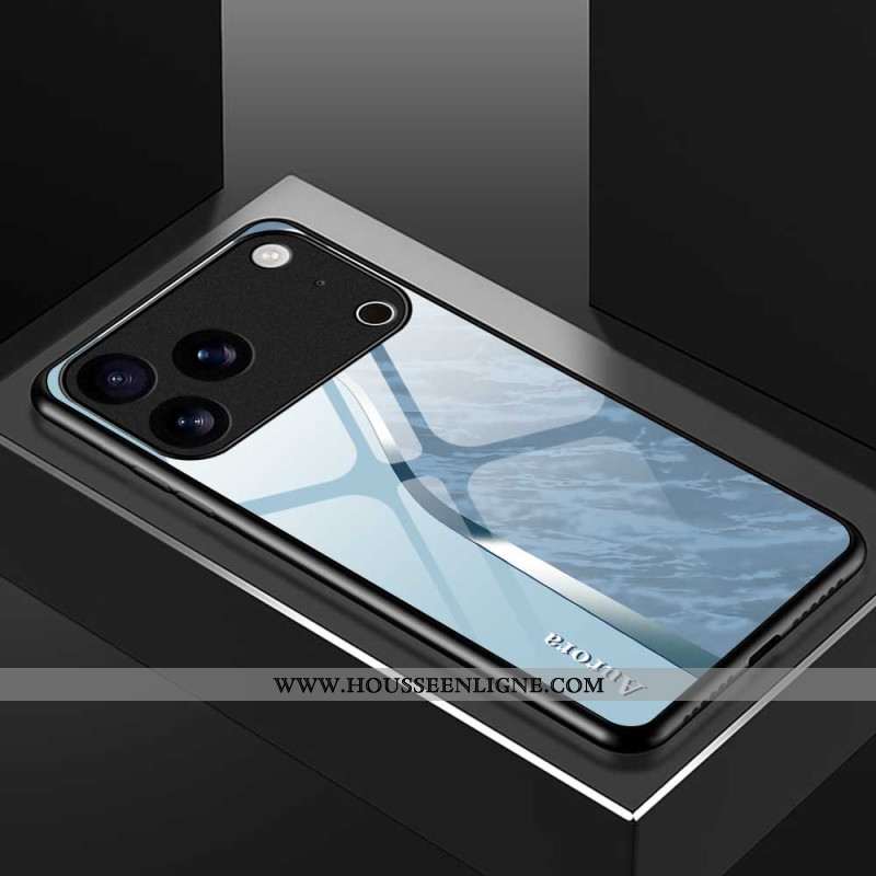 Coque iPhone 17 Pro Max Verre Trempé Design Bleu Clair