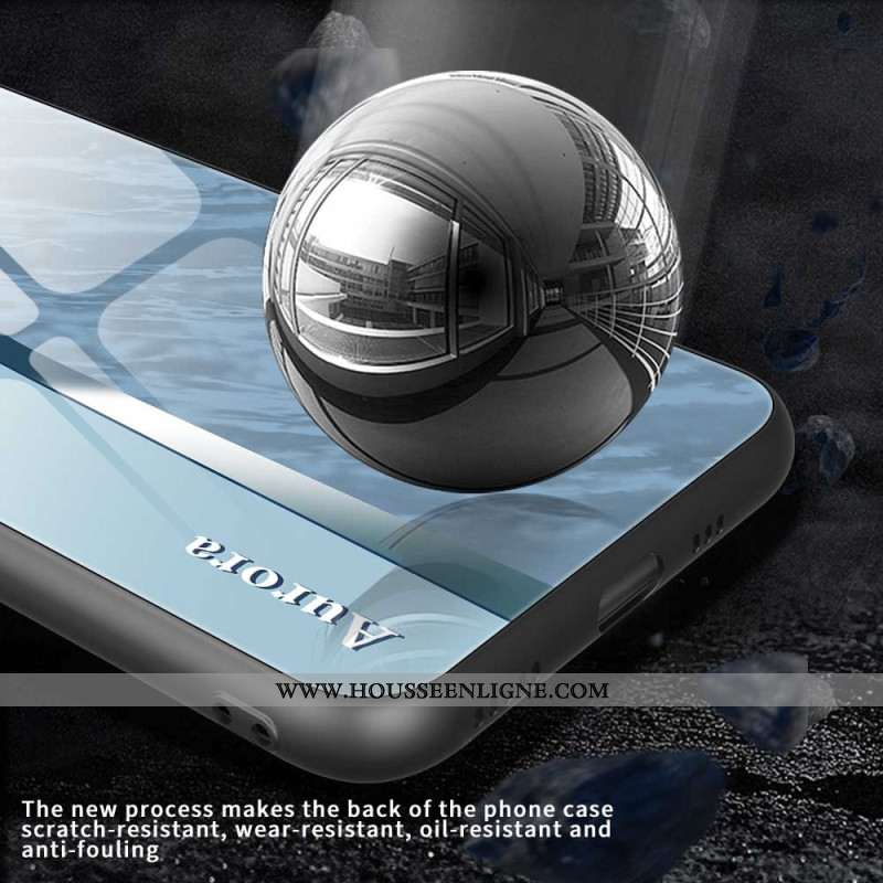 Coque iPhone 17 Pro Max Verre Trempé Design Bleu Clair