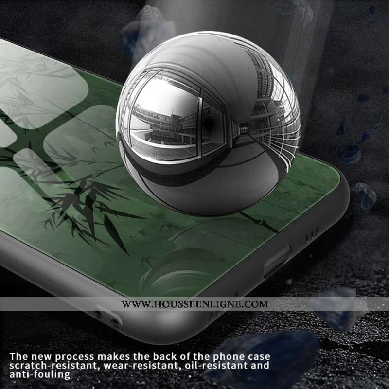 Coque iPhone 17 Pro Max Verre Trempé Encre Florale