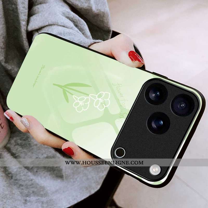 Coque iPhone 17 Pro Max Verre Trempé Flowers