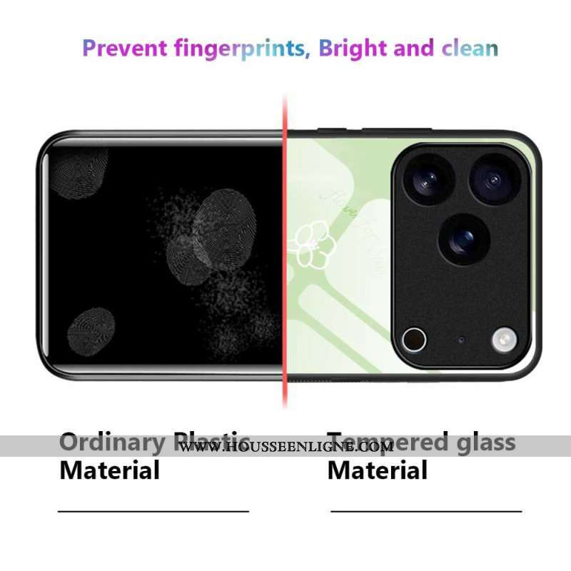 Coque iPhone 17 Pro Max Verre Trempé Flowers