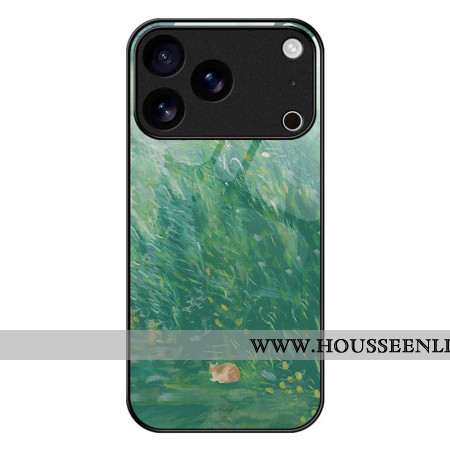 Coque iPhone 17 Pro Max Verre Trempé Peinture Chat