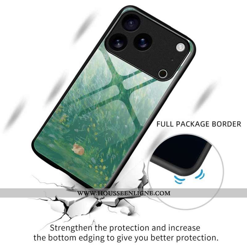 Coque iPhone 17 Pro Max Verre Trempé Peinture Chat