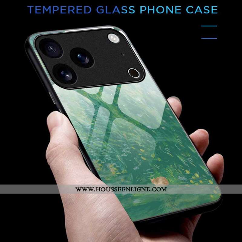 Coque iPhone 17 Pro Max Verre Trempé Peinture Chat