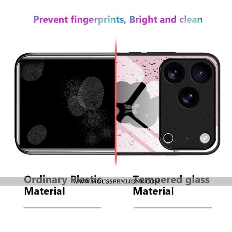 Coque iPhone 17 Pro Max Verre Trempé Rose et Noire