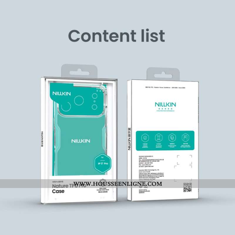 Coque iPhone 17 Pro Nature Pro Series NILLKIN