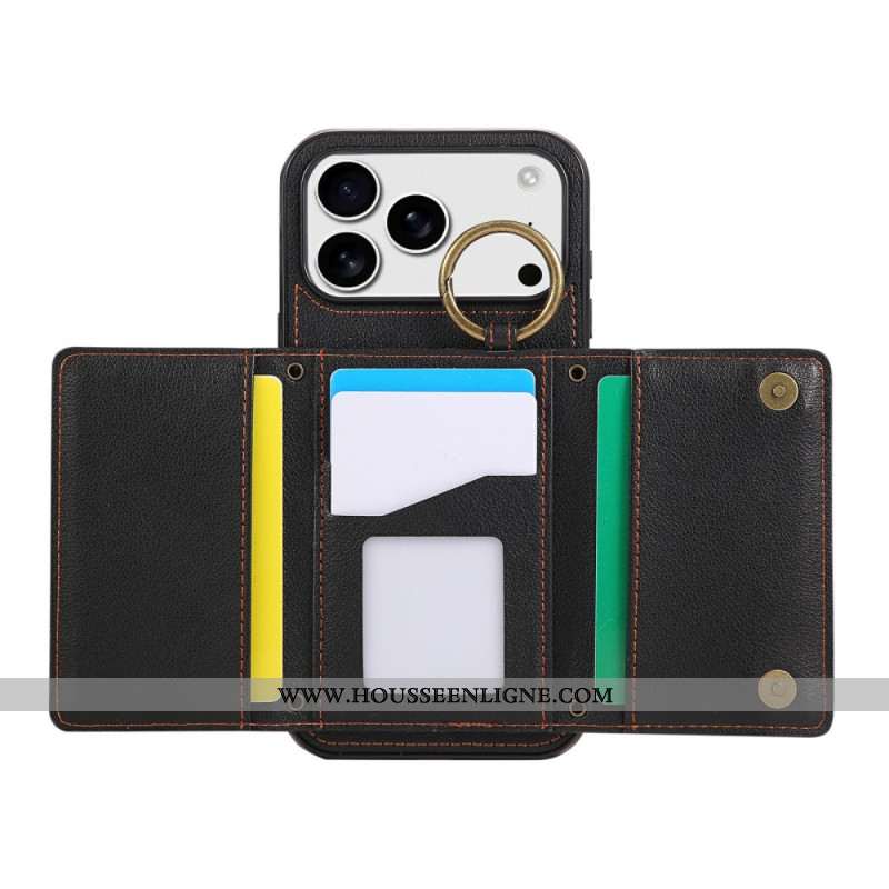 Coque iPhone 17 Pro Portefeuille avec Bandoulière