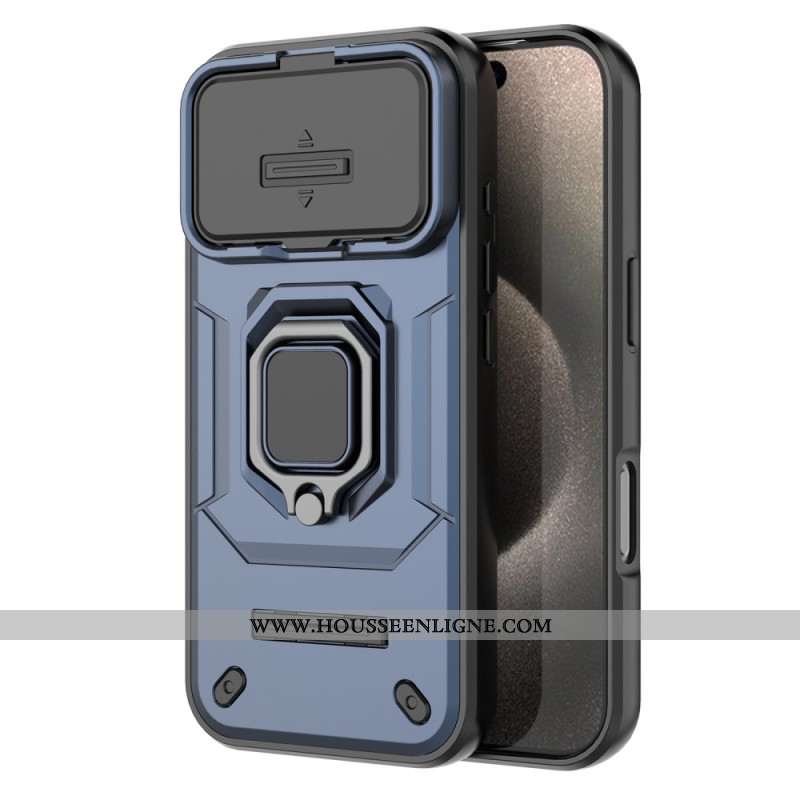 Coque iPhone 17 Pro Ring Résistante avec Protection d'Objectif