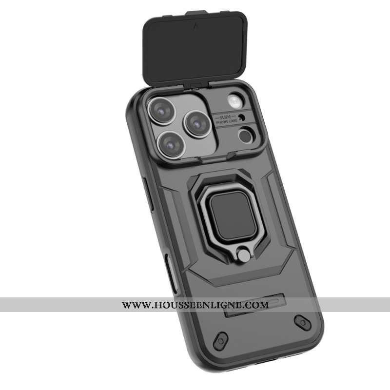 Coque iPhone 17 Pro Ring Résistante avec Protection d'Objectif
