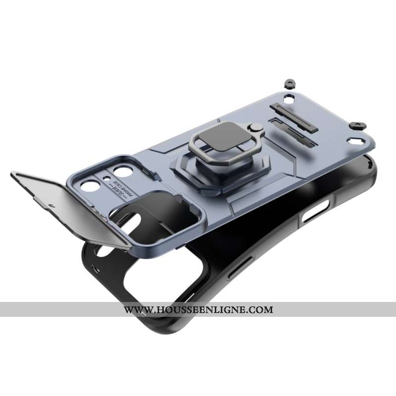 Coque iPhone 17 Pro Ring Résistante avec Protection d'Objectif