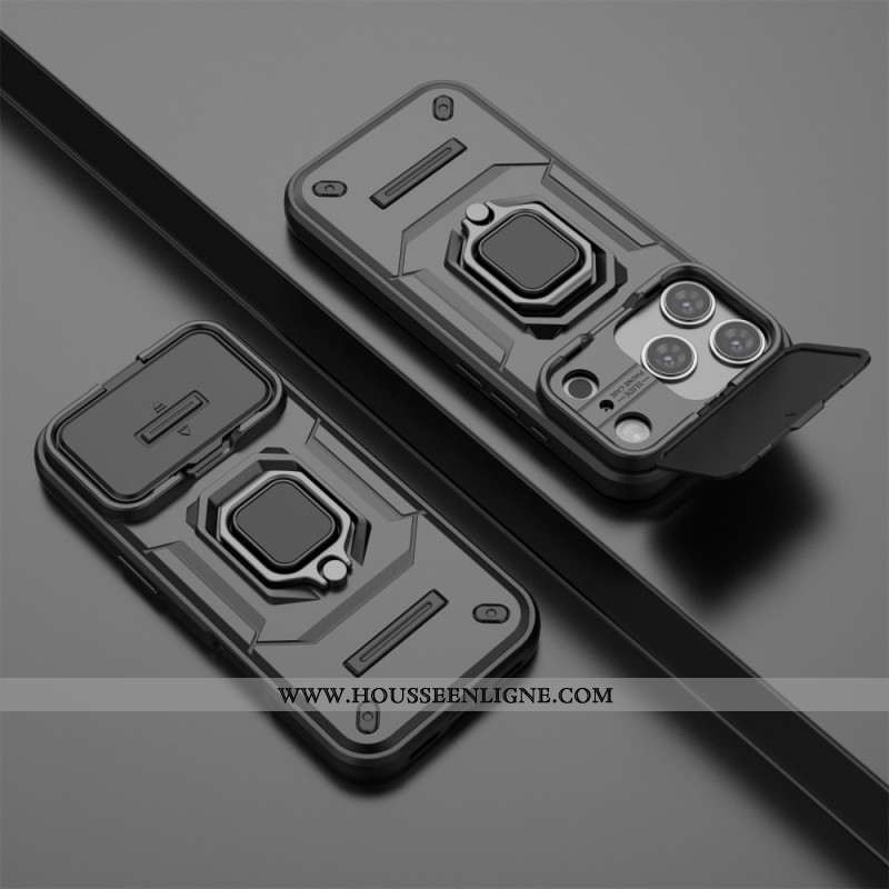 Coque iPhone 17 Pro Ring Résistante avec Protection d'Objectif