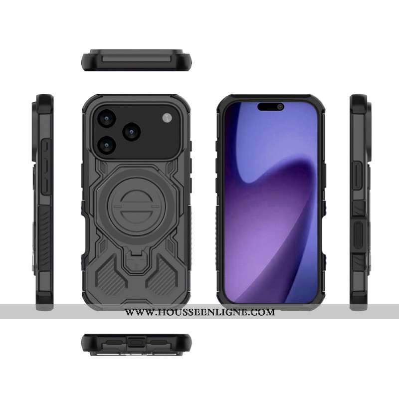 Coque iPhone 17 Pro Ultra Résistante avec Anneau-Support