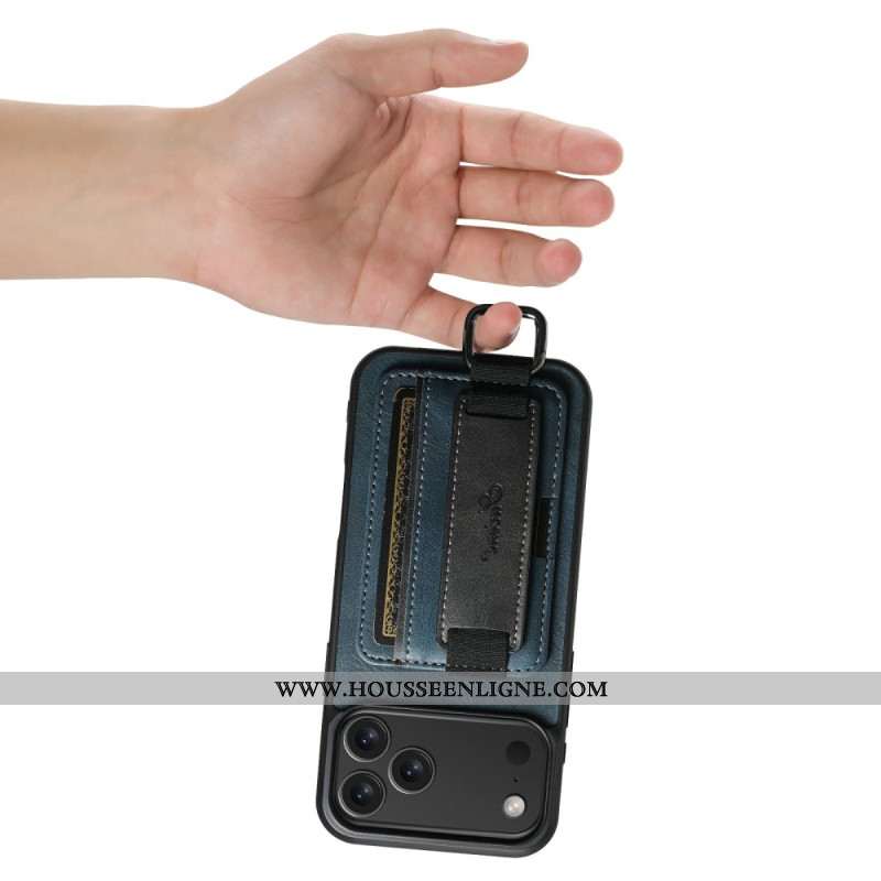 Coque iPhone 17 Pro avec Porte-Cartes Design Rétro