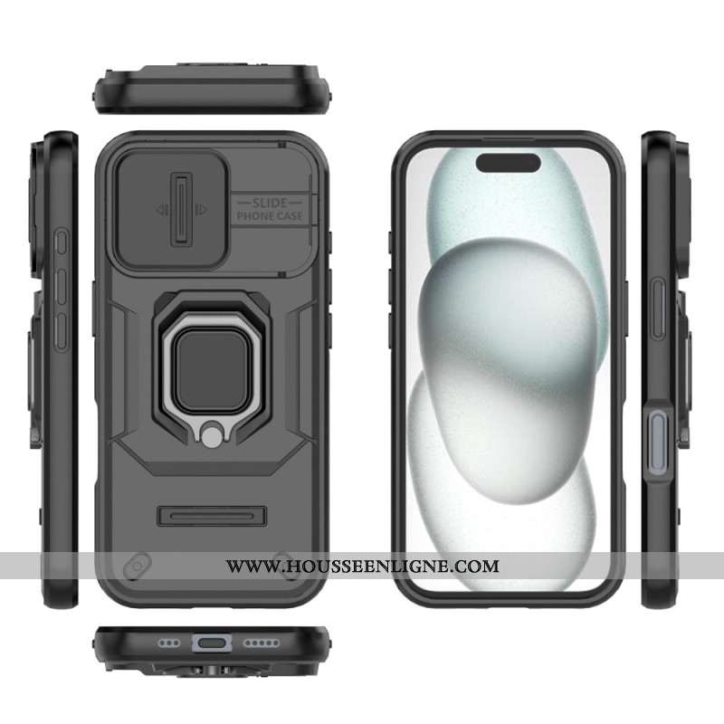 Coque iPhone 17 Ring Résistante avec Protecteur Caméra