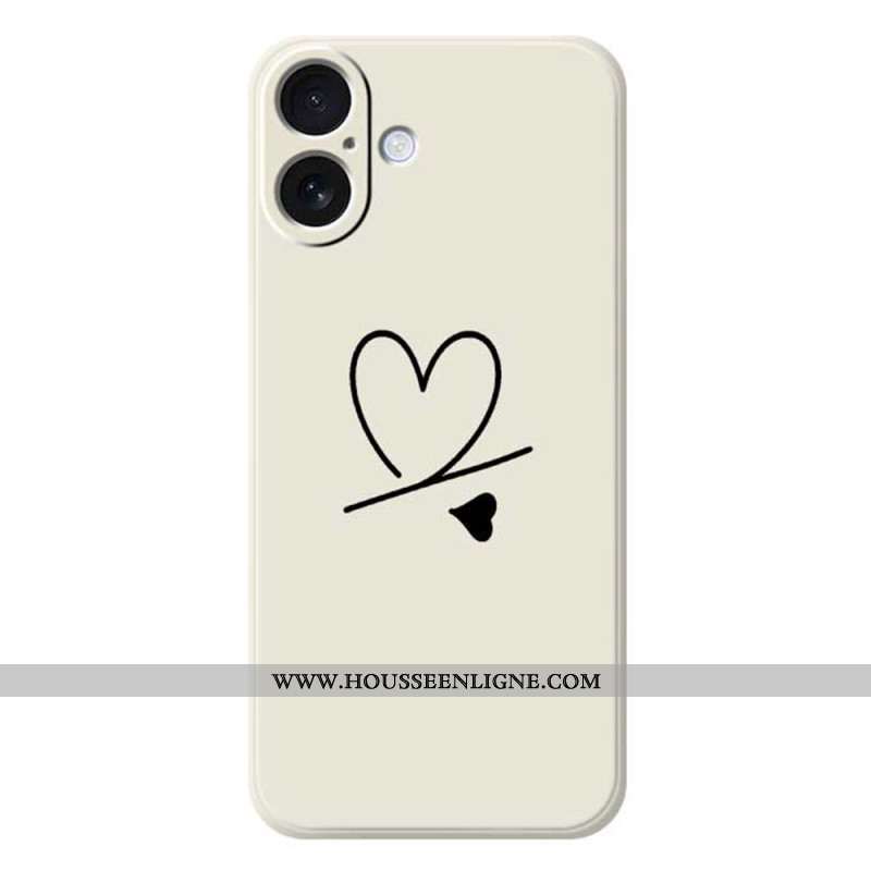 Coque iPhone 17 Silicone Liquide Coeur