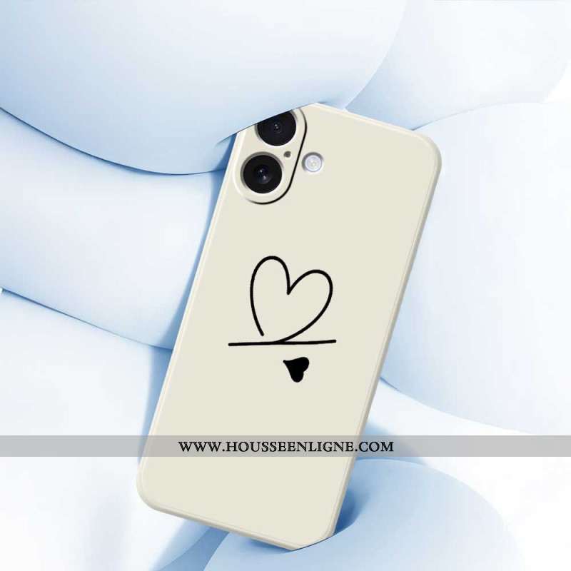 Coque iPhone 17 Silicone Liquide Coeur