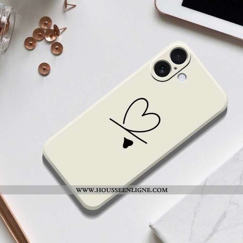 Coque iPhone 17 Silicone Liquide Coeur