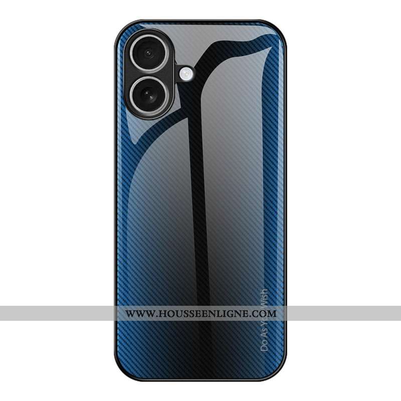 Coque iPhone 17 Verre Trempé Design Fibre Carbone