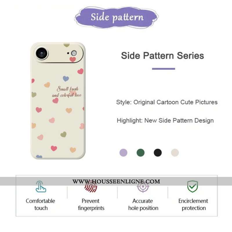 Coque iPhone Air Coeurs Colorés