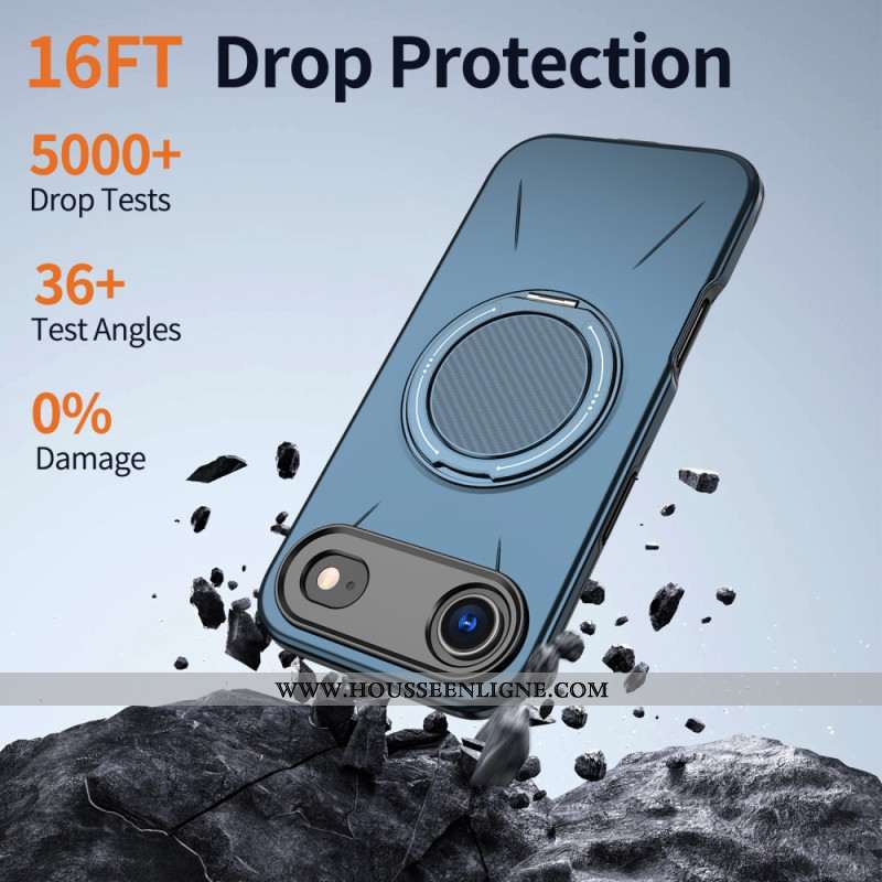 Coque iPhone Air Magsafe avec Support Rotatif Style Métallisé