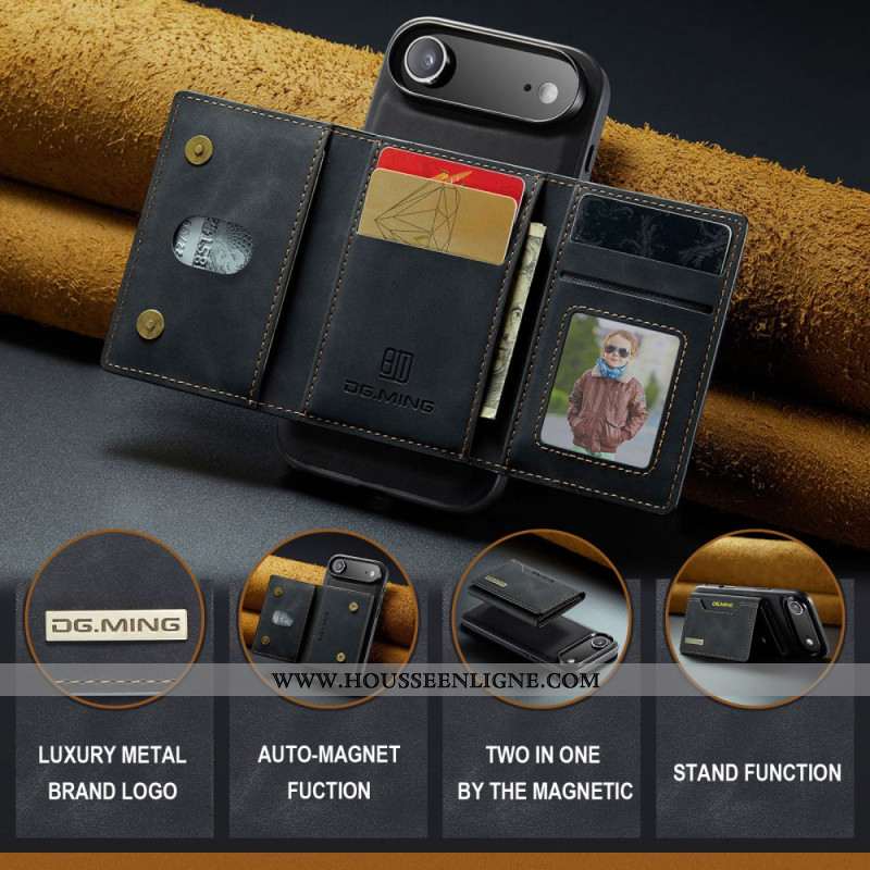 Coque iPhone Air Porte-Cartes Détachable DG.MING
