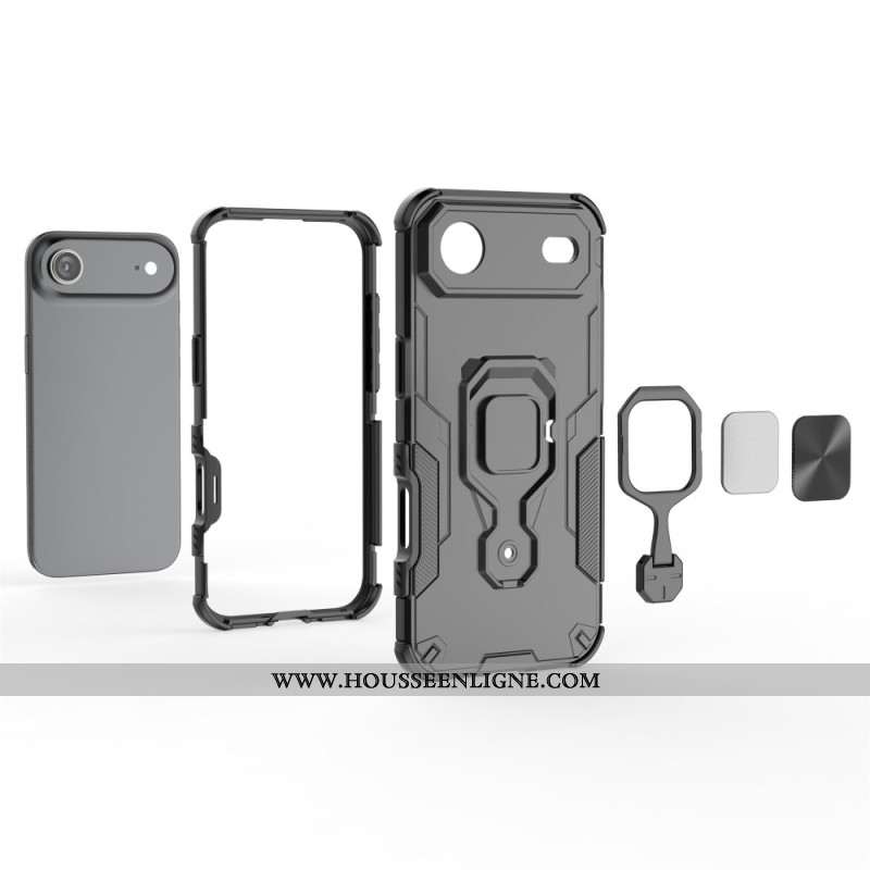 Coque iPhone Air Ring Résistante avec Support Rotatif