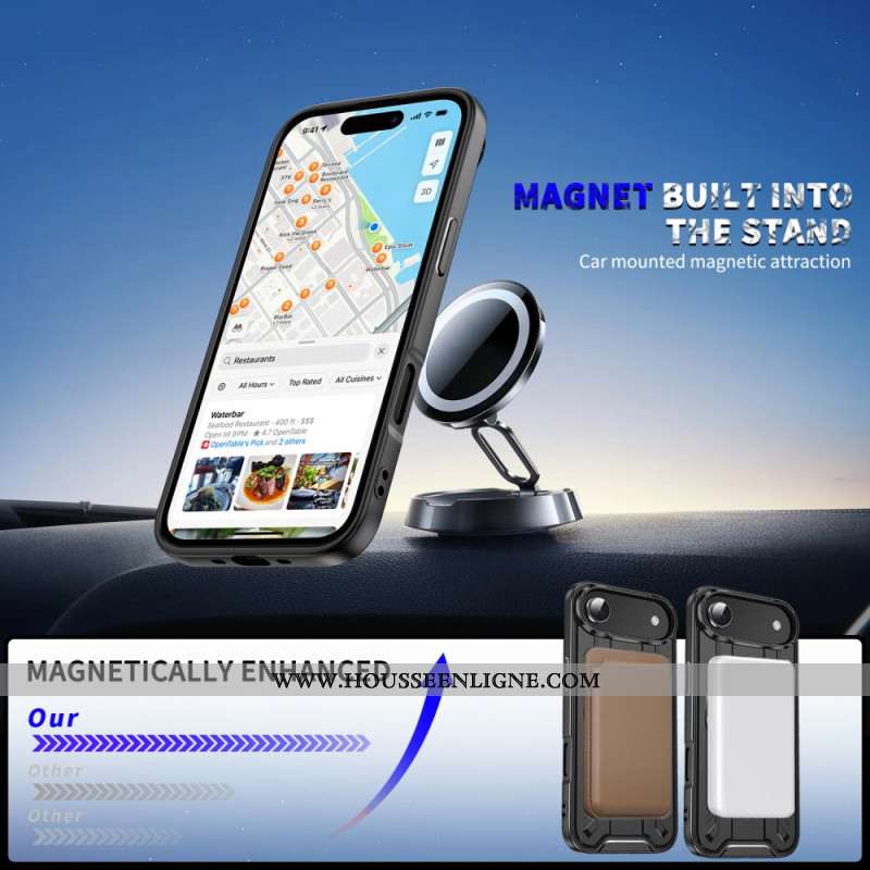 Coque iPhone Air Support Rotatif et Compatibilité MagSafe