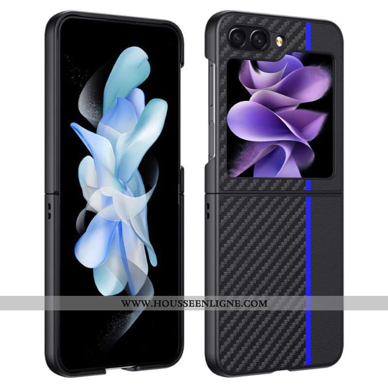 Coque pour Samsung Galaxy Z Flip 7 FE / Z Flip 6 Finition Fibre Carbone