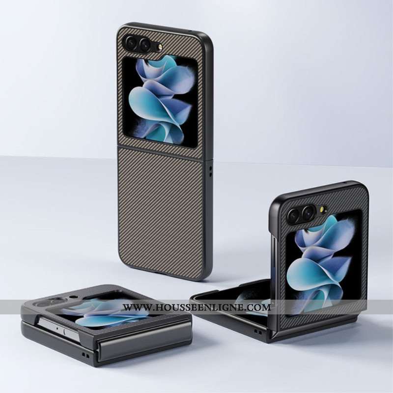 Coque pour Samsung Galaxy Z Flip 7 FE / Z Flip 6 Finition Fibre Carbone