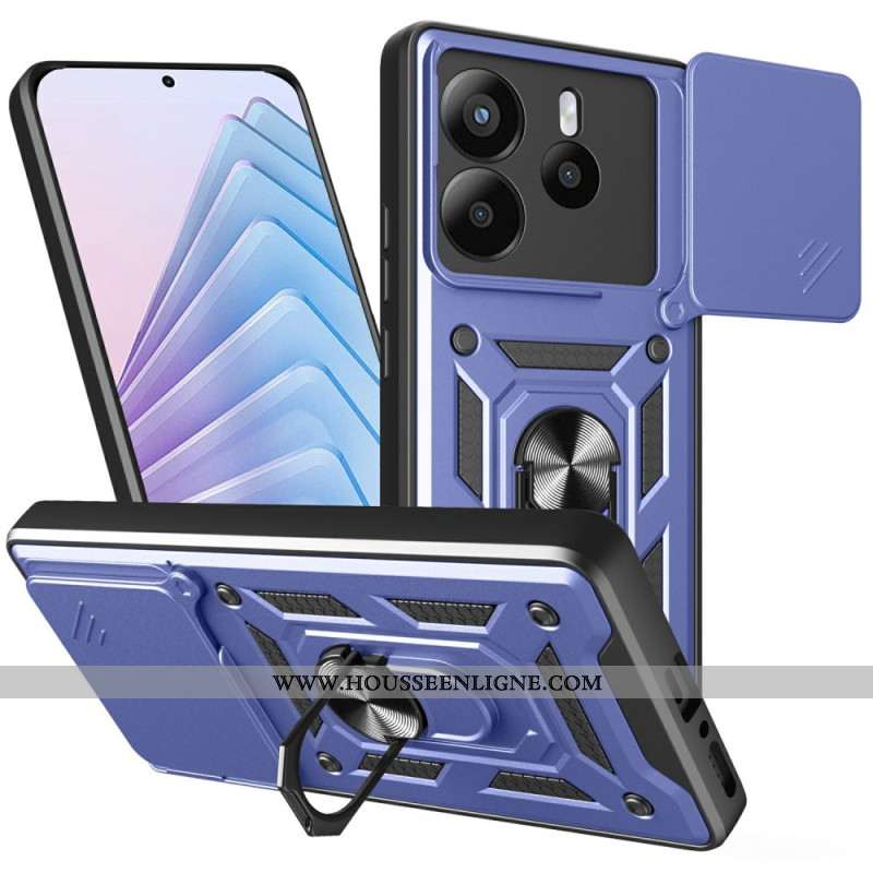 Coque pour Xiaomi Redmi Note 14 5G Protection Caméra Coulissante et Support