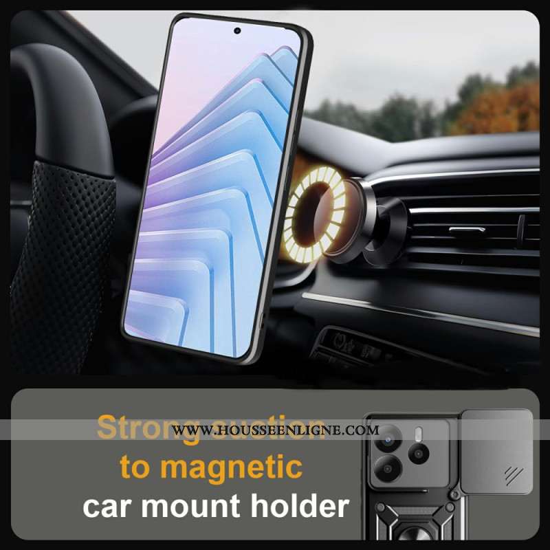 Coque pour Xiaomi Redmi Note 14 5G Protection Caméra Coulissante et Support