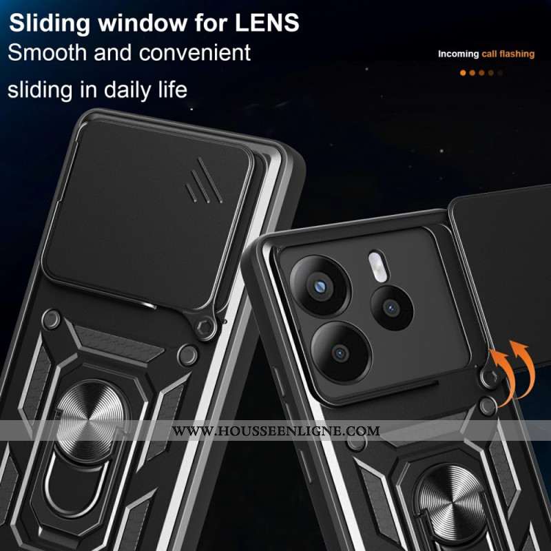 Coque pour Xiaomi Redmi Note 14 5G Protection Caméra Coulissante et Support