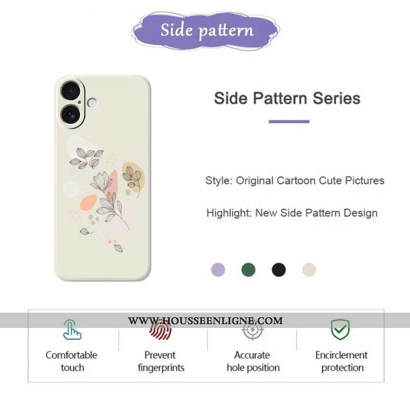 Coque pour iPhone 17 Feuilles Esquissées