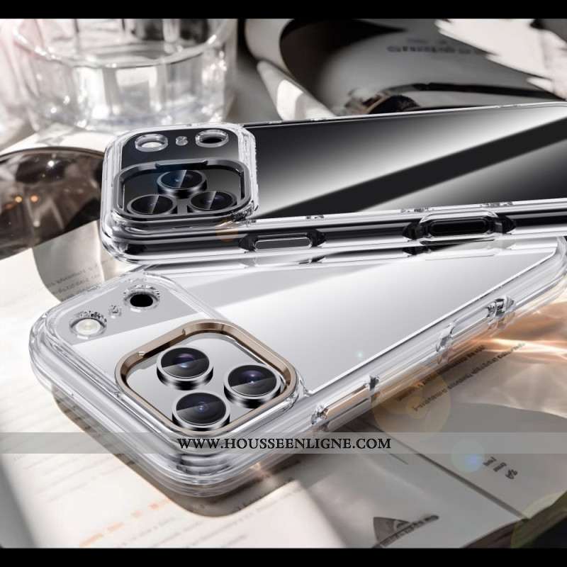 Coque pour iPhone 17 Pro Max Transparente Cadre Objectif Métallique IPAKY
