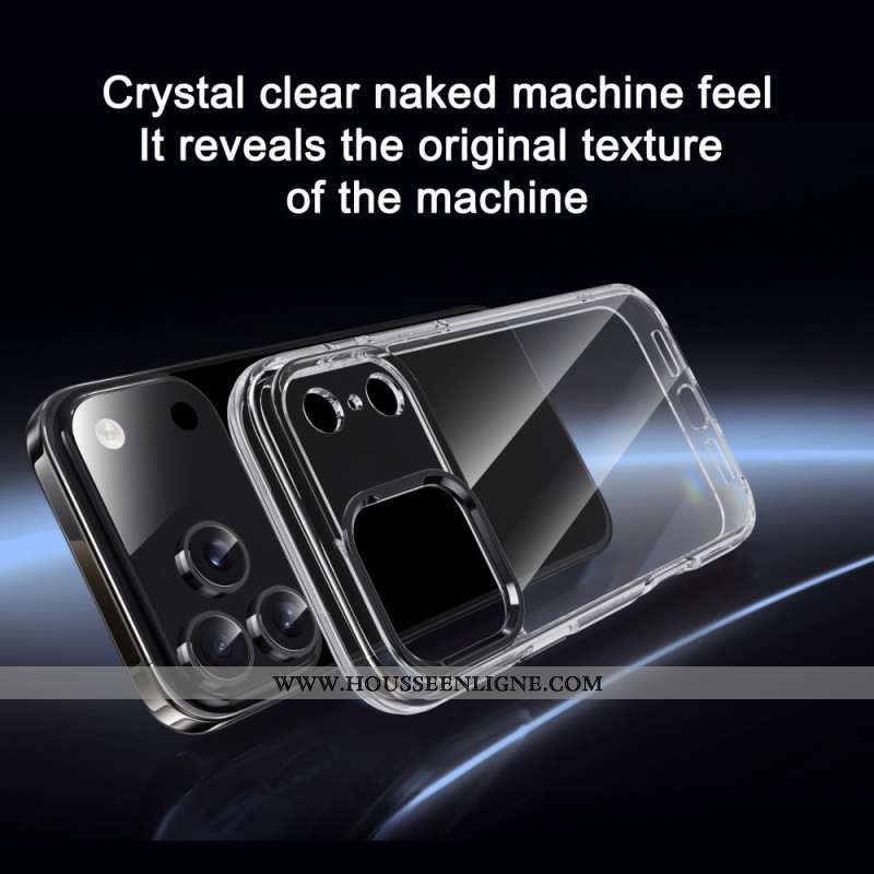 Coque pour iPhone 17 Pro Max Transparente Cadre Objectif Métallique IPAKY