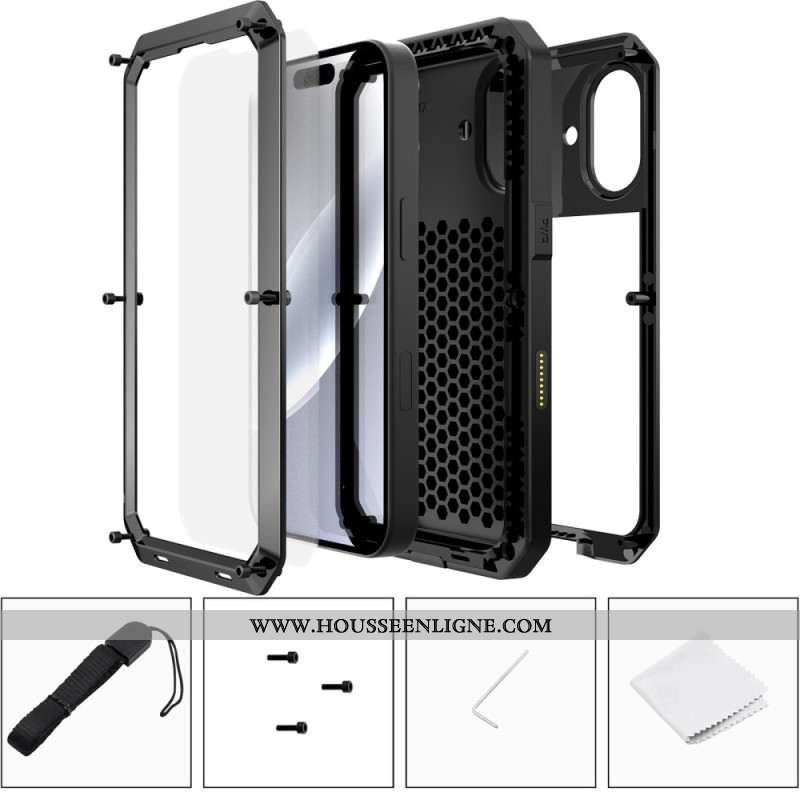 Coque pour iPhone 17 avec Protecteur d'Écran en Verre Trempé