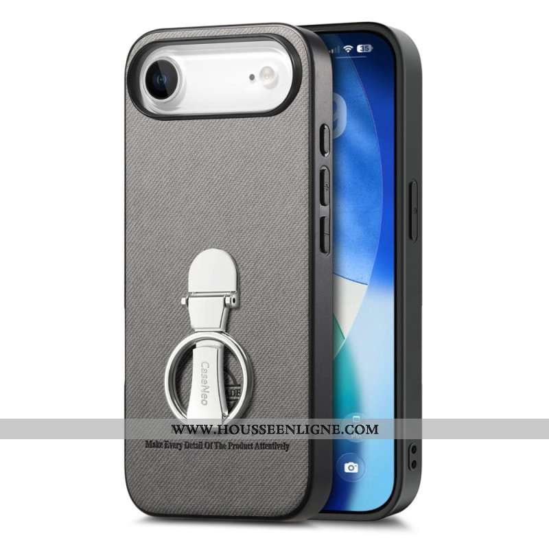 Coque pour iPhone Air avec support pliable et texture twill