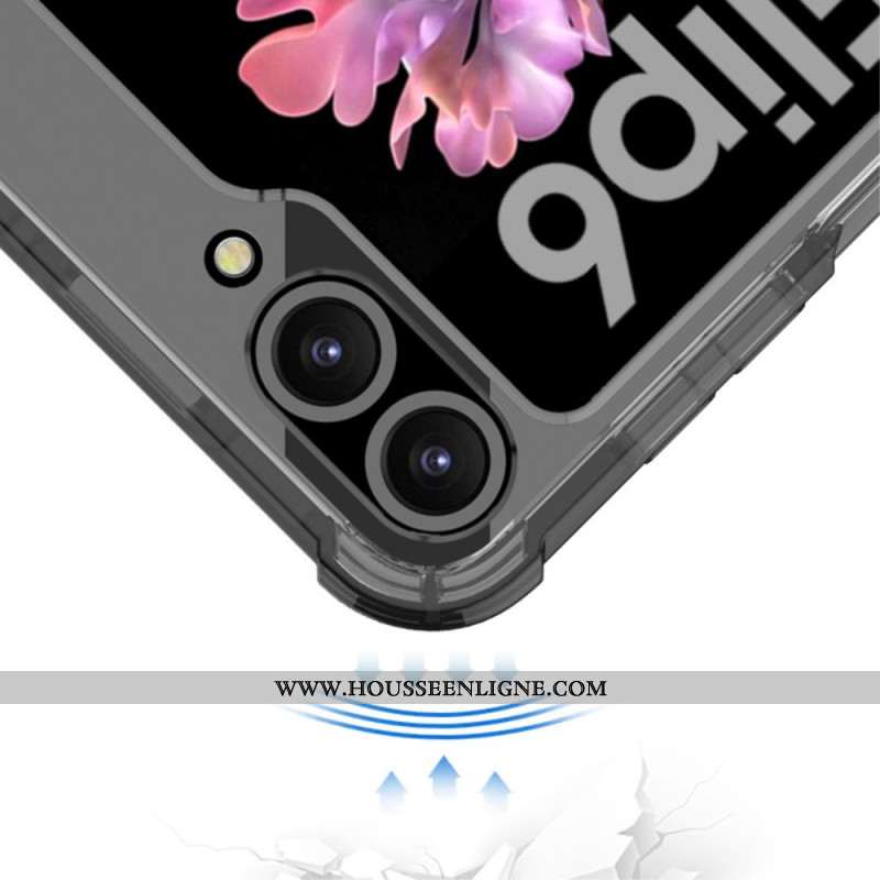 Coque transparente pour Samsung Galaxy Z Flip 7 FE / Z Flip 6 avec Anneau-Support et Fixation Magnét