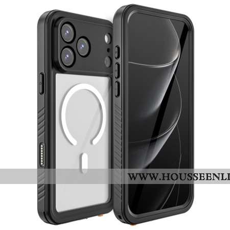 Coque transparente pour iPhone 17 Pro Max compatible MagSafe Étanche IP68