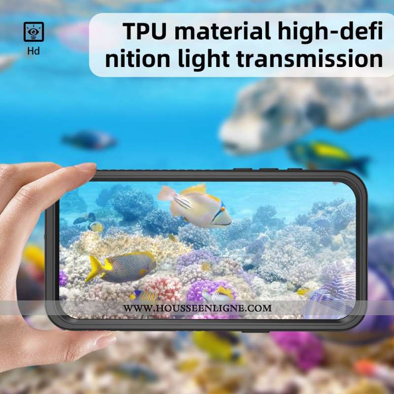 Coque transparente pour iPhone 17 Pro Max compatible MagSafe Étanche IP68