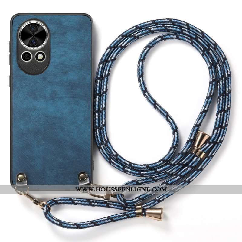 Coque à Cordon Huawei Nova 13 Simili Cuir Rétro