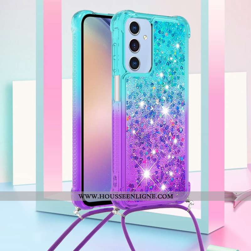Coque à Cordon Samsung Galaxy A17 4G / 5G Gradient Paillettes