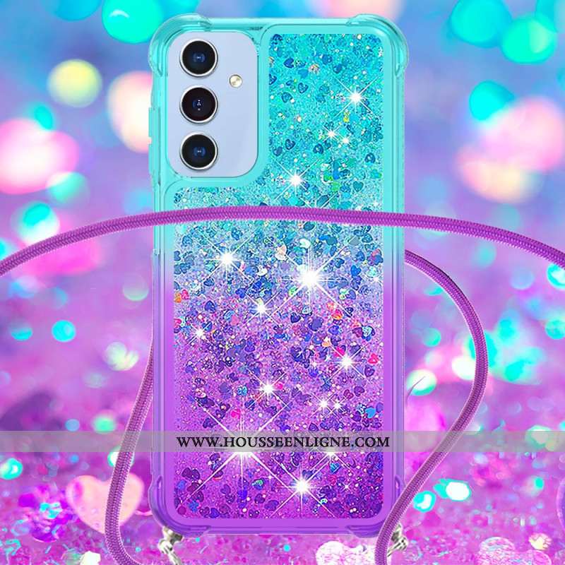Coque à Cordon Samsung Galaxy A17 4G / 5G Gradient Paillettes